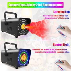 Alternative view of IMONE Smoke Machine with 72 LED Lights, Fog Machine with Remote Control, 500W and 2000 CFM Spray, Perfect for Wedding, Halloween, Party and Stage Effect