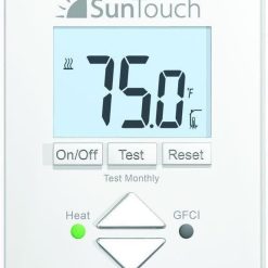 SunTouch SunStat Core Non-Programmable Thermostat for Floor Heating Systems, 4.63 x 2.95 x 1.65 inches, White