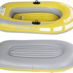 Alternative view of Inflatable Kayak Boat, Heavy Duty Inflatable Canoe Yellow Inflatable Kayak with Two Paddle Mounts Double Valve Design for 2 Person PVC Air Boat