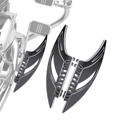 Passenger Floorboards CNC Edge Cut Male Mount Foot Pegs Rear Footrest Pedal for Harley Touring Street Road King Glide Dyna Sportster Softail Chrome and Black